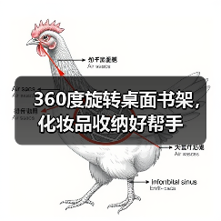 360度旋转桌面书架,化妆品收纳好帮手(图3) 360度旋转桌面书架,化妆品收纳好帮手(图3)