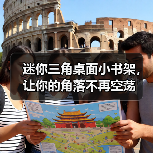 迷你三角桌面小书架,让你的角落不再空荡(图3) 迷你三角桌面小书架,让你的角落不再空荡(图3)