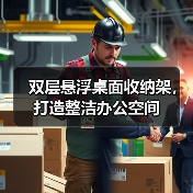双层悬浮桌面收纳架,打造整洁办公空间(图3) 双层悬浮桌面收纳架,打造整洁办公空间(图3)
