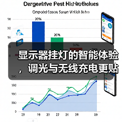 显示器挂灯的智能体验，调光与无线充电更贴