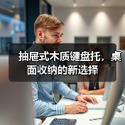 抽屉式木质键盘托，桌面收纳的新选择