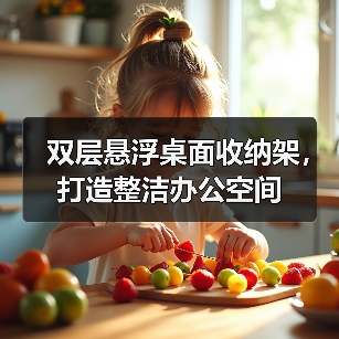 双层悬浮桌面收纳架，打造整洁办公空间