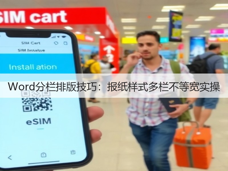 Word分栏排版技巧：报纸样式多栏不等宽