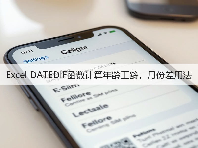 Excel DATEDIF函数计算年龄工