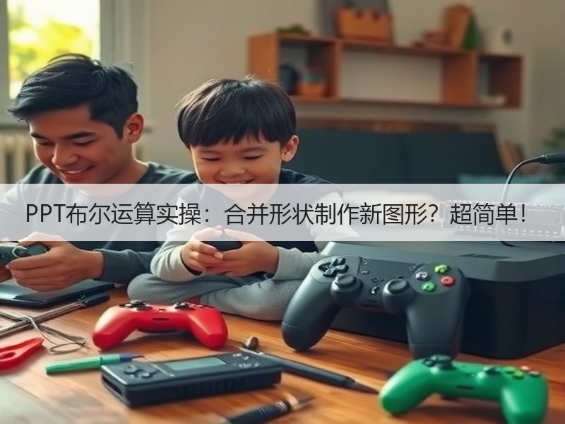 PPT布尔运算实操：合并形状制作新图形？