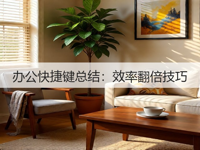 办公快捷键总结:效率翻倍技巧(图3) 办公快捷键总结:效率翻倍技巧(图3)