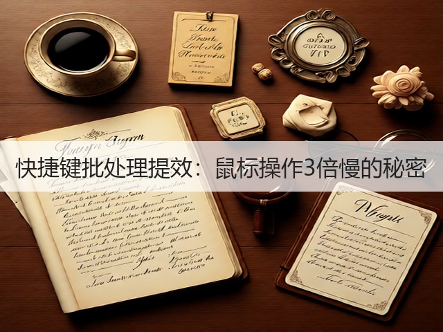 快捷键批处理提效:鼠标操作3倍慢的秘密(图1) 快捷键批处理提效:鼠标操作3倍慢的秘密(图1)