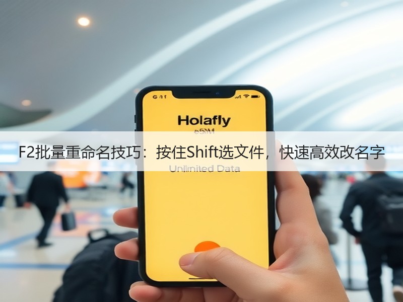 F2批量重命名技巧：按住Shift选文件