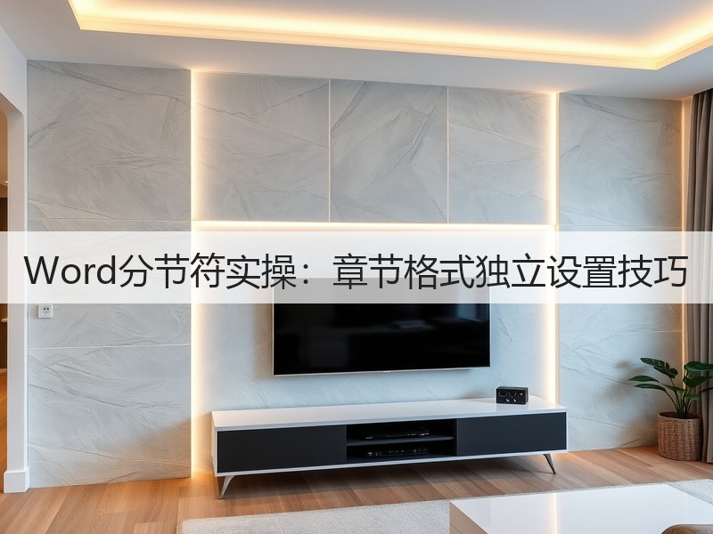 Word分节符实操:章节格式独立设置技巧(图1) Word分节符实操:章节格式独立设置技巧(图1)
