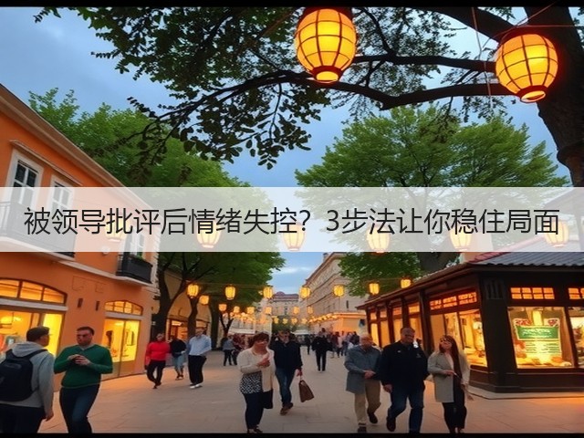 被领导批评后情绪失控?3步法让你稳住局面(图3) 被领导批评后情绪失控?3步法让你稳住局面(图3)