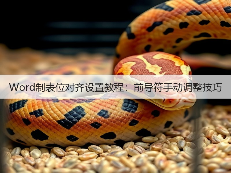 Word制表位对齐设置教程：前导符手动调