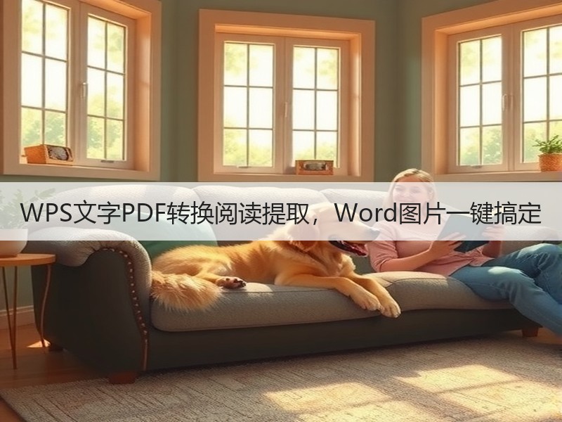 WPS文字PDF转换阅读提取，Word图