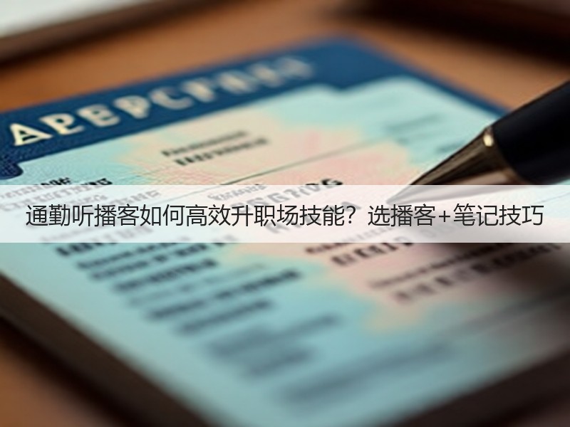 通勤听播客如何高效升职场技能？选播客+笔