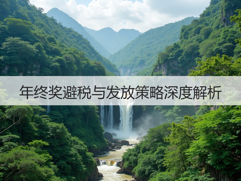 年终奖避税与发放策略深度解析