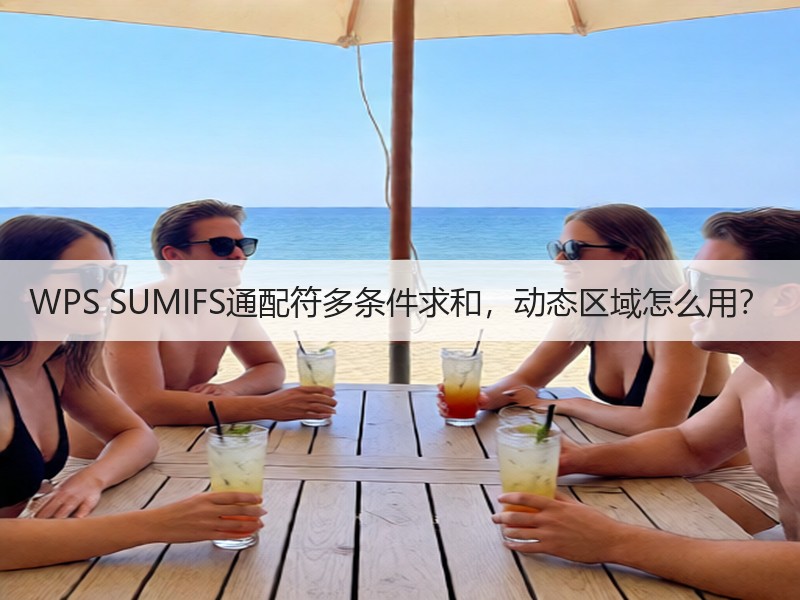 WPS SUMIFS通配符多条件求和，动