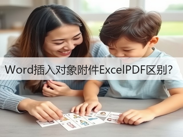 Word插入对象附件ExcelPDF区别？(图1)