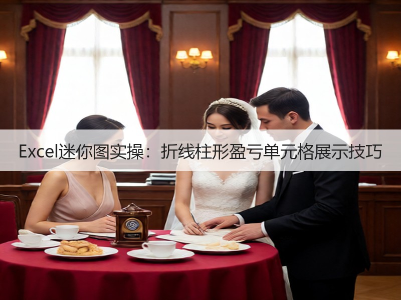Excel迷你图实操：折线柱形盈亏单元格