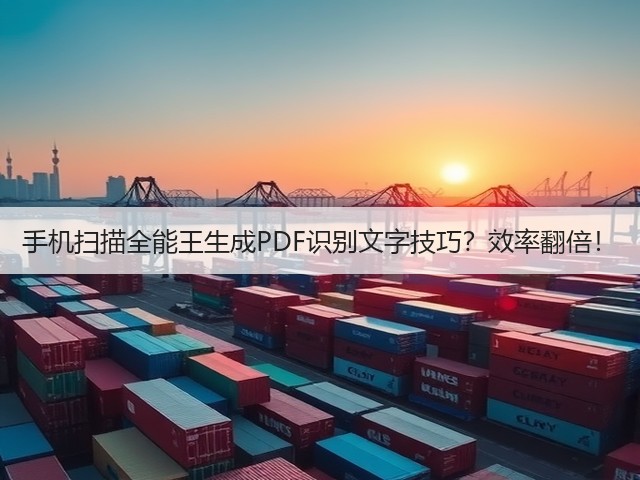 手机扫描全能王生成PDF识别文字技巧？效率翻倍！(图3)