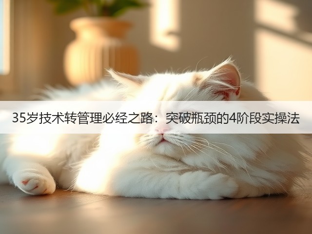 35岁技术转管理必经之路:突破瓶颈的4阶段实操法(图3) 35岁技术转管理必经之路:突破瓶颈的4阶段实操法(图3)