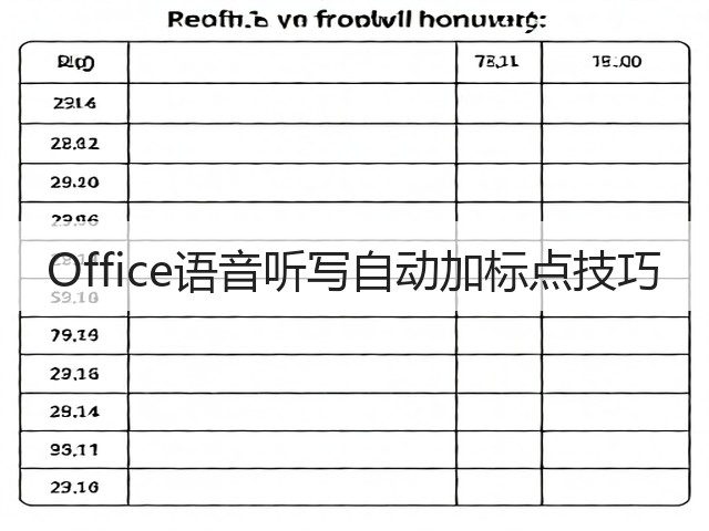 Office语音听写自动加标点技巧(图1)