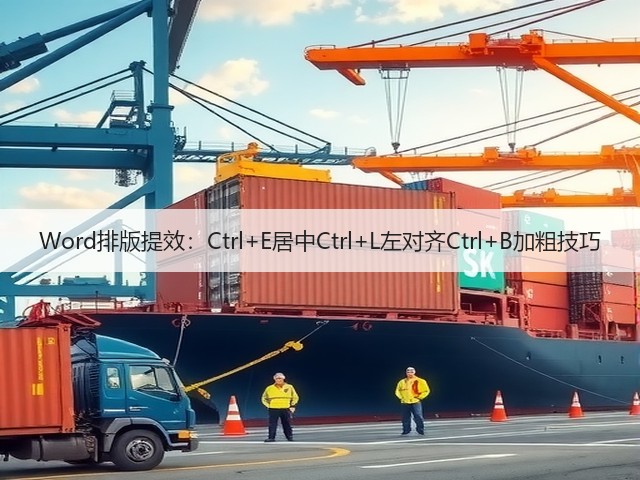 Word排版提效:Ctrl+E居中Ctrl+L左对齐Ctrl+B加粗技巧(图2) Word排版提效:Ctrl+E居中Ctrl+L左对齐Ctrl+B加粗技巧(图2)