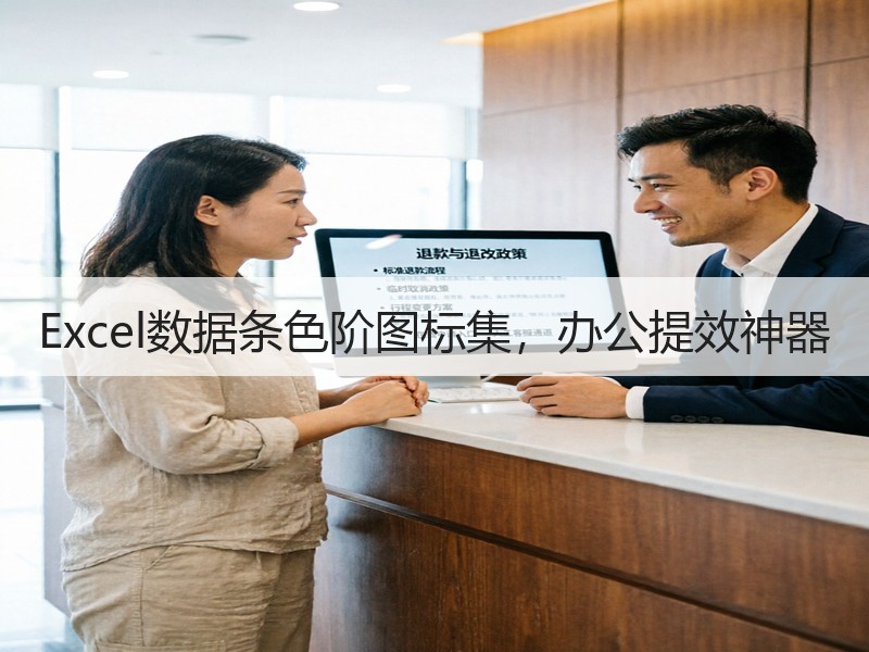 Excel数据条色阶图标集，办公提效神器