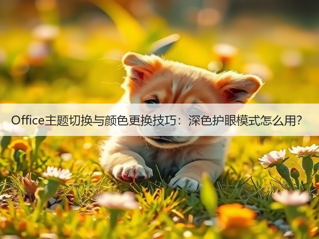 Office主题切换与颜色更换技巧:深色护眼模式怎么用?(图3) Office主题切换与颜色更换技巧:深色护眼模式怎么用?(图3)