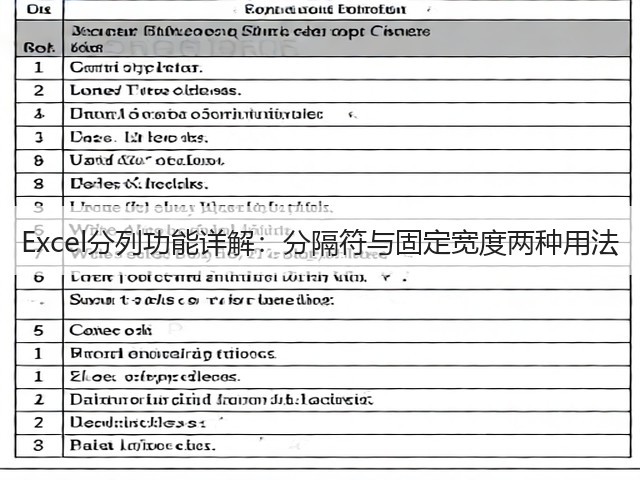 Excel分列功能详解:分隔符与固定宽度两种用法(图2) Excel分列功能详解:分隔符与固定宽度两种用法(图2)