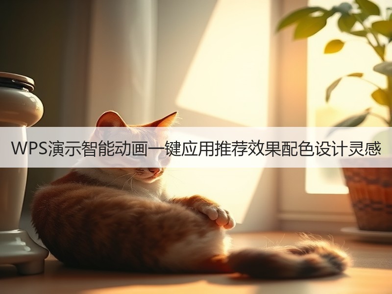 WPS演示智能动画一键应用推荐效果配色设