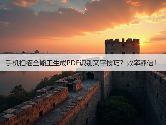手机扫描全能王生成PDF识别文字技巧？效率翻倍！(图2)