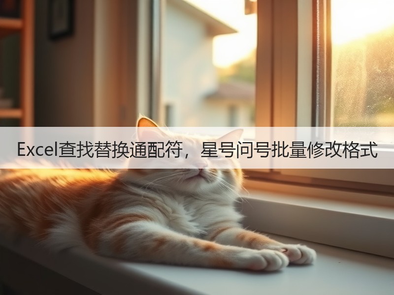 Excel查找替换通配符，星号问号批量修