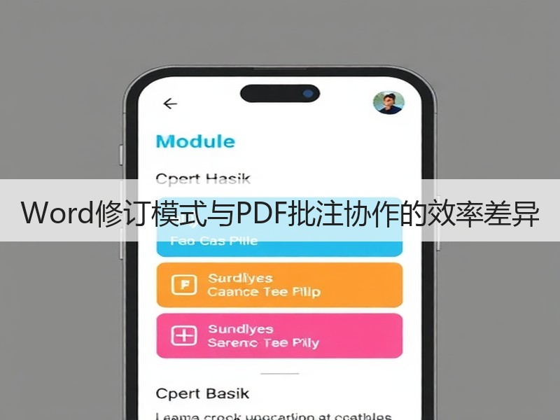 Word修订模式与PDF批注协作的效率差