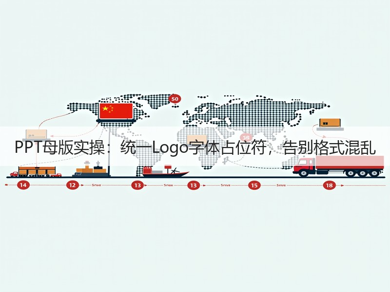 PPT母版实操：统一Logo字体占位符，