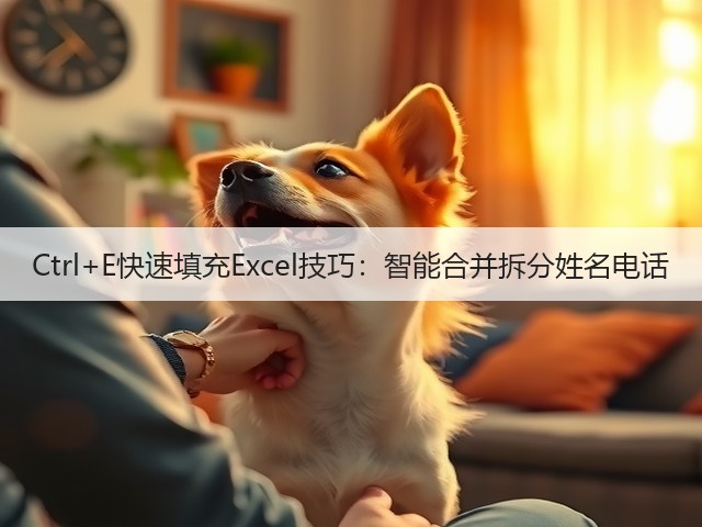 Ctrl+E快速填充Excel技巧:智能合并拆分姓名电话(图1) Ctrl+E快速填充Excel技巧:智能合并拆分姓名电话(图1)