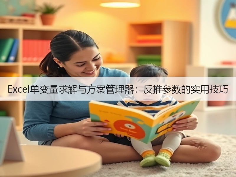 Excel单变量求解与方案管理器：反推参