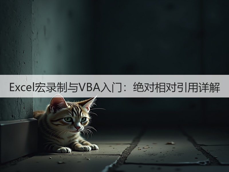 Excel宏录制与VBA入门:绝对相对引用详解(图2) Excel宏录制与VBA入门:绝对相对引用详解(图2)