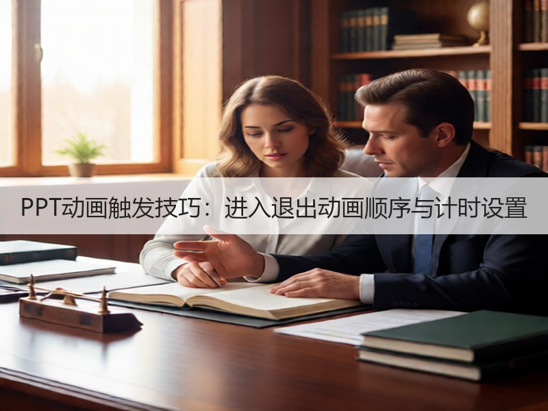 PPT动画触发技巧：进入退出动画顺序与计