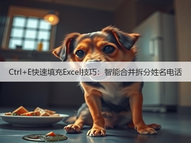 Ctrl+E快速填充Excel技巧:智能合并拆分姓名电话(图2) Ctrl+E快速填充Excel技巧:智能合并拆分姓名电话(图2)