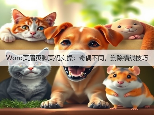 Word页眉页脚页码实操:奇偶不同,删除横线技巧(图2) Word页眉页脚页码实操:奇偶不同,删除横线技巧(图2)