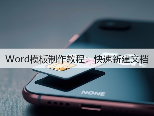 Word模板制作教程:快速新建文档(图1) Word模板制作教程:快速新建文档(图1)