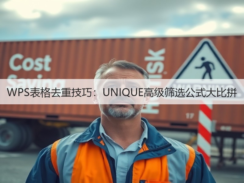 WPS表格去重技巧：UNIQUE高级筛选