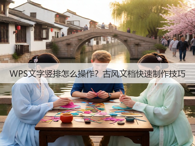 WPS文字竖排怎么操作？古风文档快速制作
