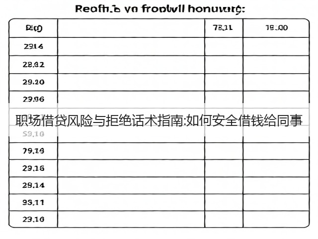 职场借贷风险与拒绝话术指南:如何安全借钱给同事(图1) 职场借贷风险与拒绝话术指南:如何安全借钱给同事(图1)