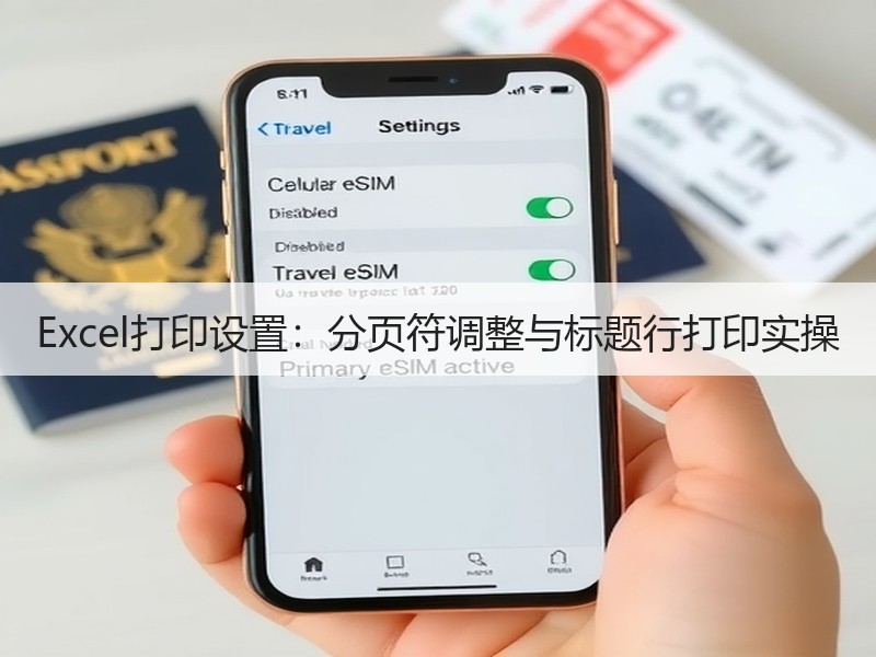Excel打印设置：分页符调整与标题行打