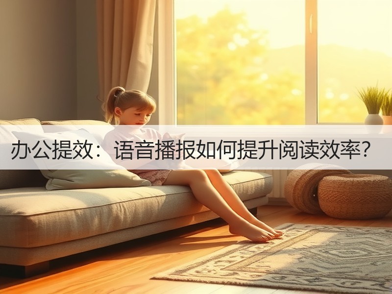 办公提效：语音播报如何提升阅读效率？