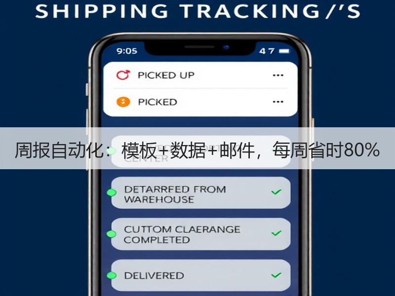 周报自动化：模板+数据+邮件，每周省时8