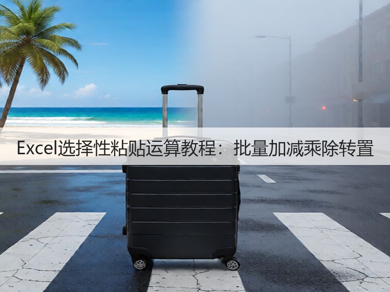 Excel选择性粘贴运算教程:批量加减乘除转置(图3) Excel选择性粘贴运算教程:批量加减乘除转置(图3)