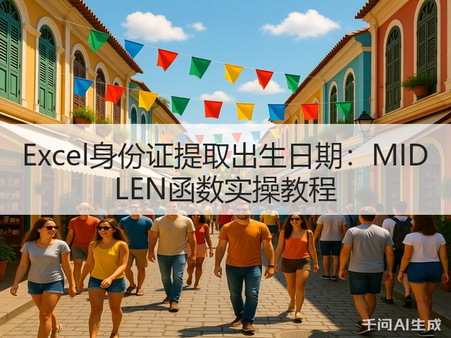 Excel身份证提取出生日期：MID LEN函数实操教程(图2)
