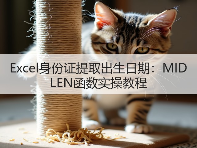 Excel身份证提取出生日期：MID LEN函数实操教程(图3)