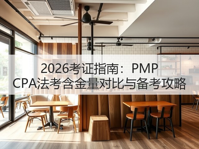 2026考证指南:PMP CPA法考含金量对比与备考攻略(图1) 2026考证指南:PMP CPA法考含金量对比与备考攻略(图1)